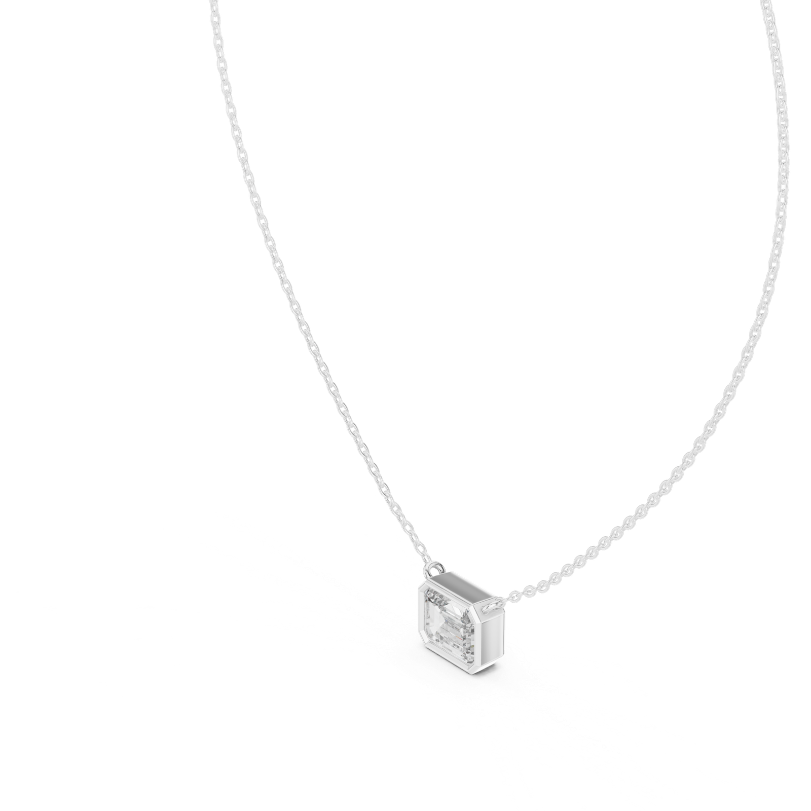Amelie Emerald Bezel Statement Pendant