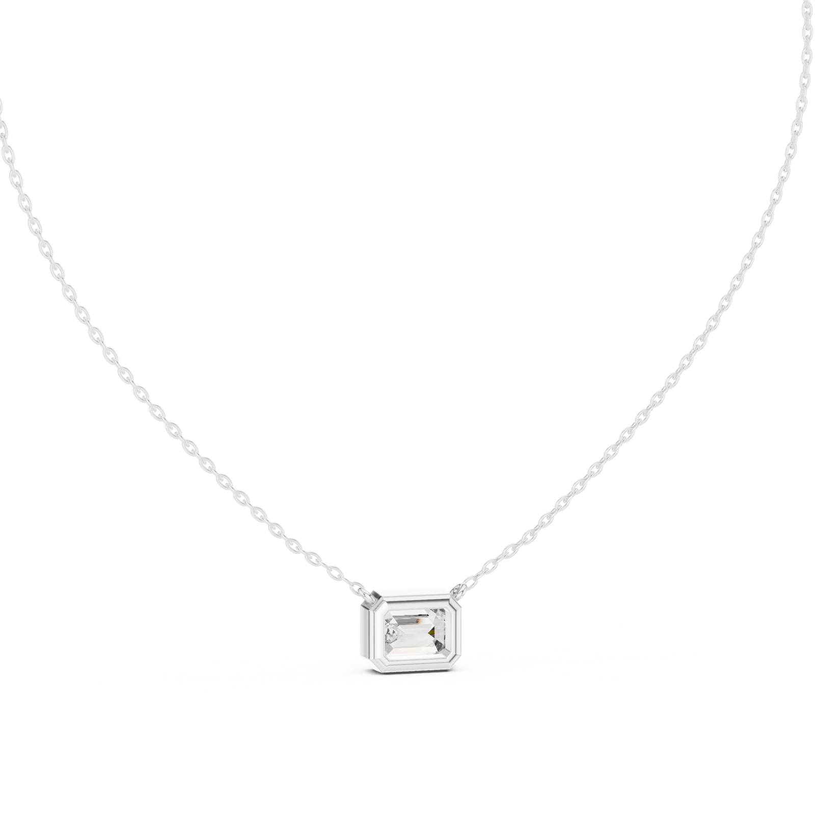 Amelie Emerald Bezel Statement Pendant
