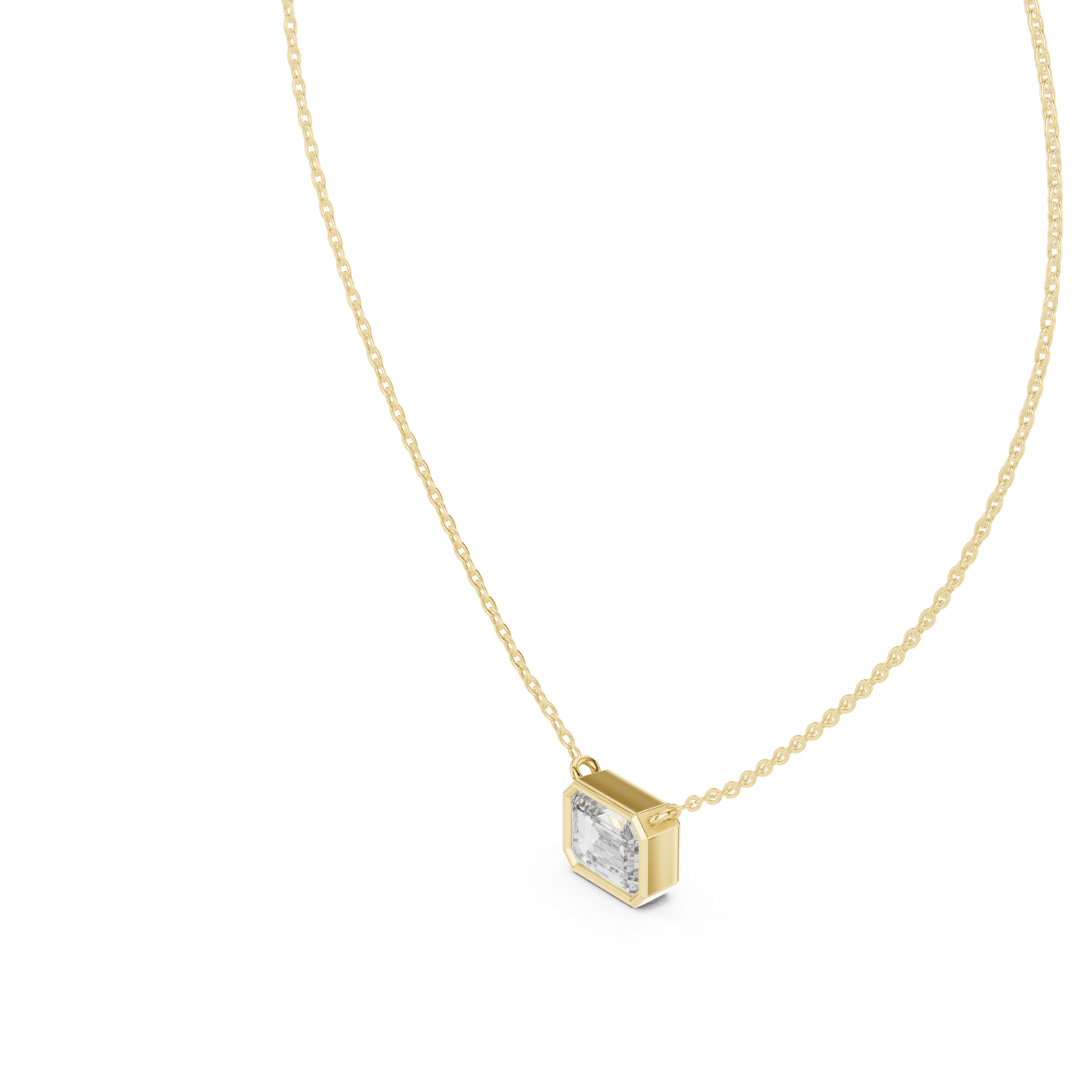 Amelie Emerald Bezel Statement Pendant