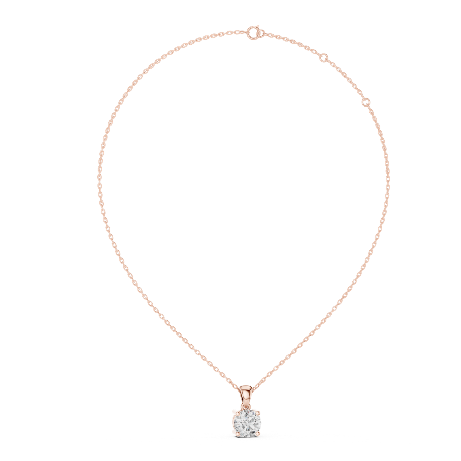 Sabine Classic Round Solitaire Pendant