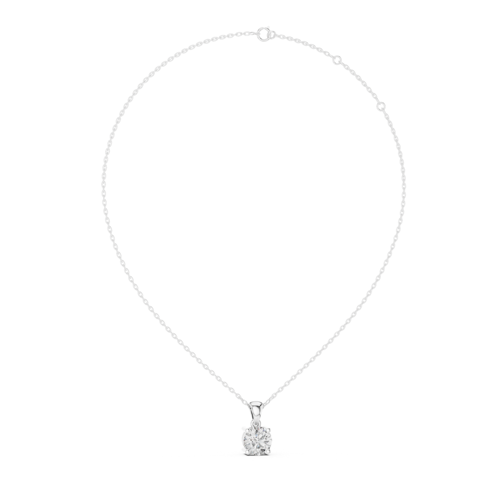 Sabine Classic Round Solitaire Pendant