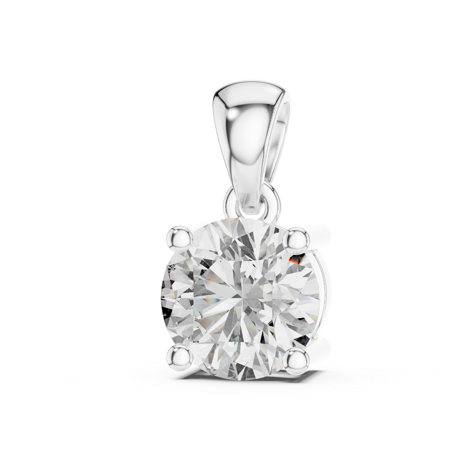 Sabine Classic Round Solitaire Pendant