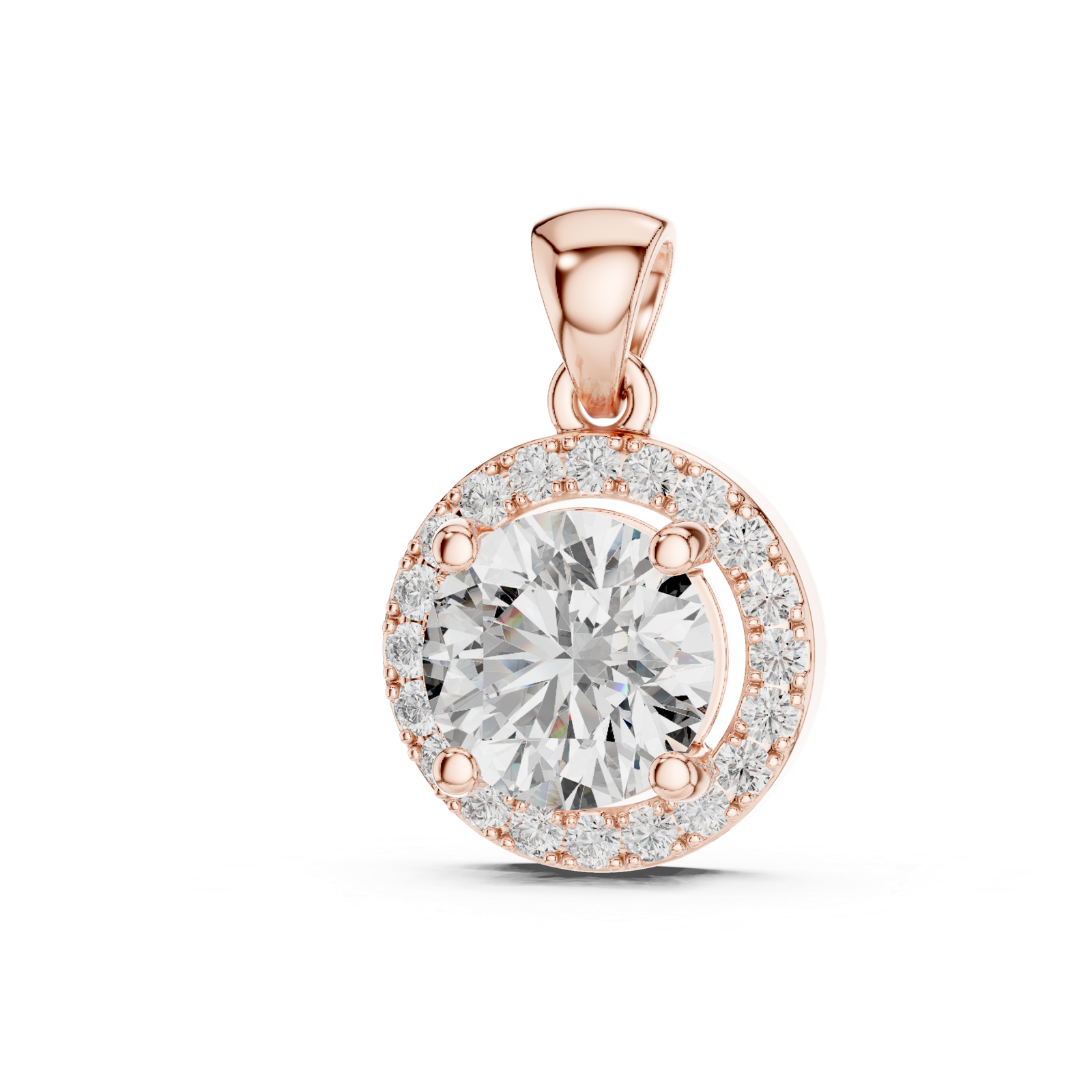 Maëlle Round Halo Pendant