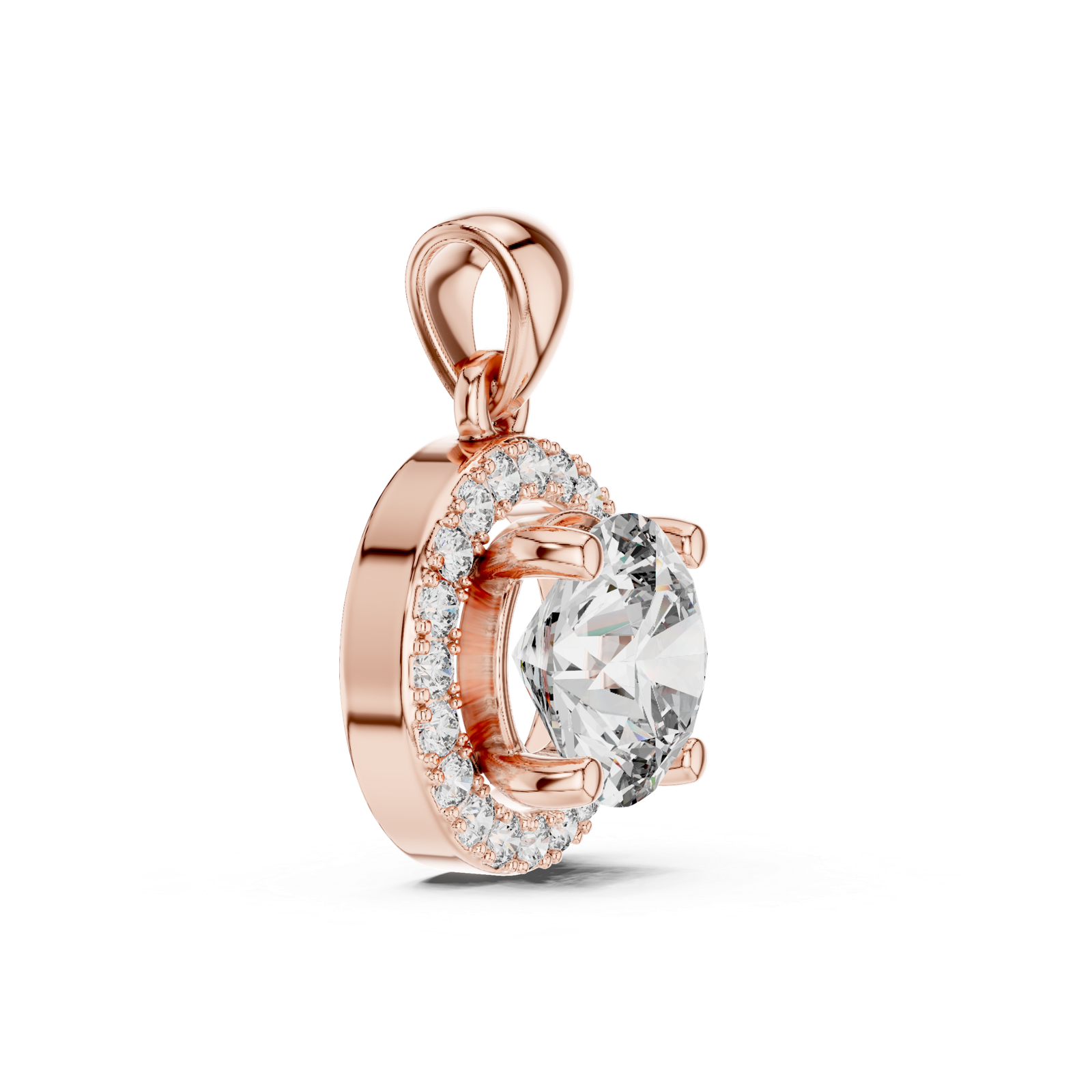 Maëlle Round Halo Pendant