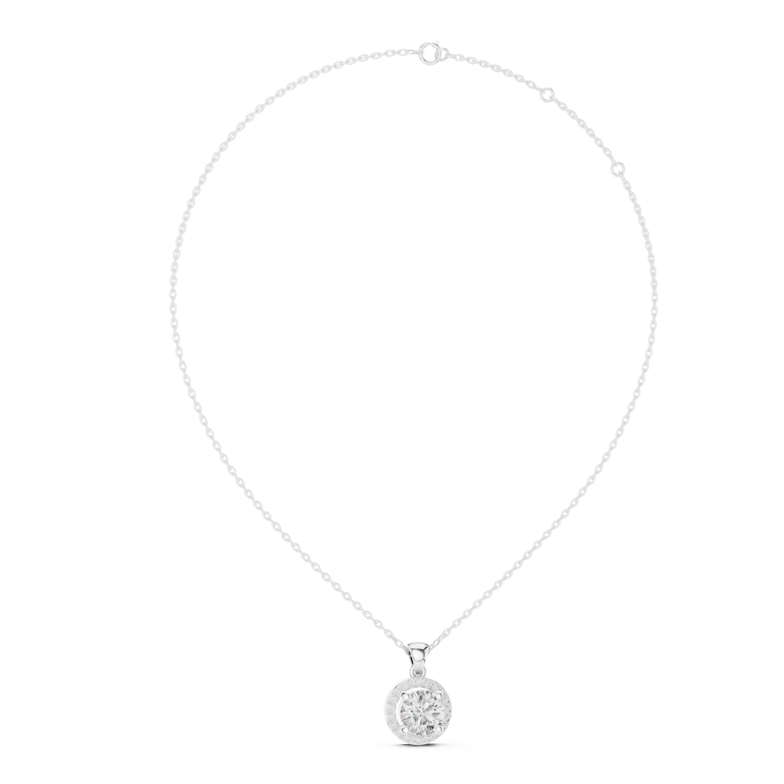 Maëlle Round Halo Pendant