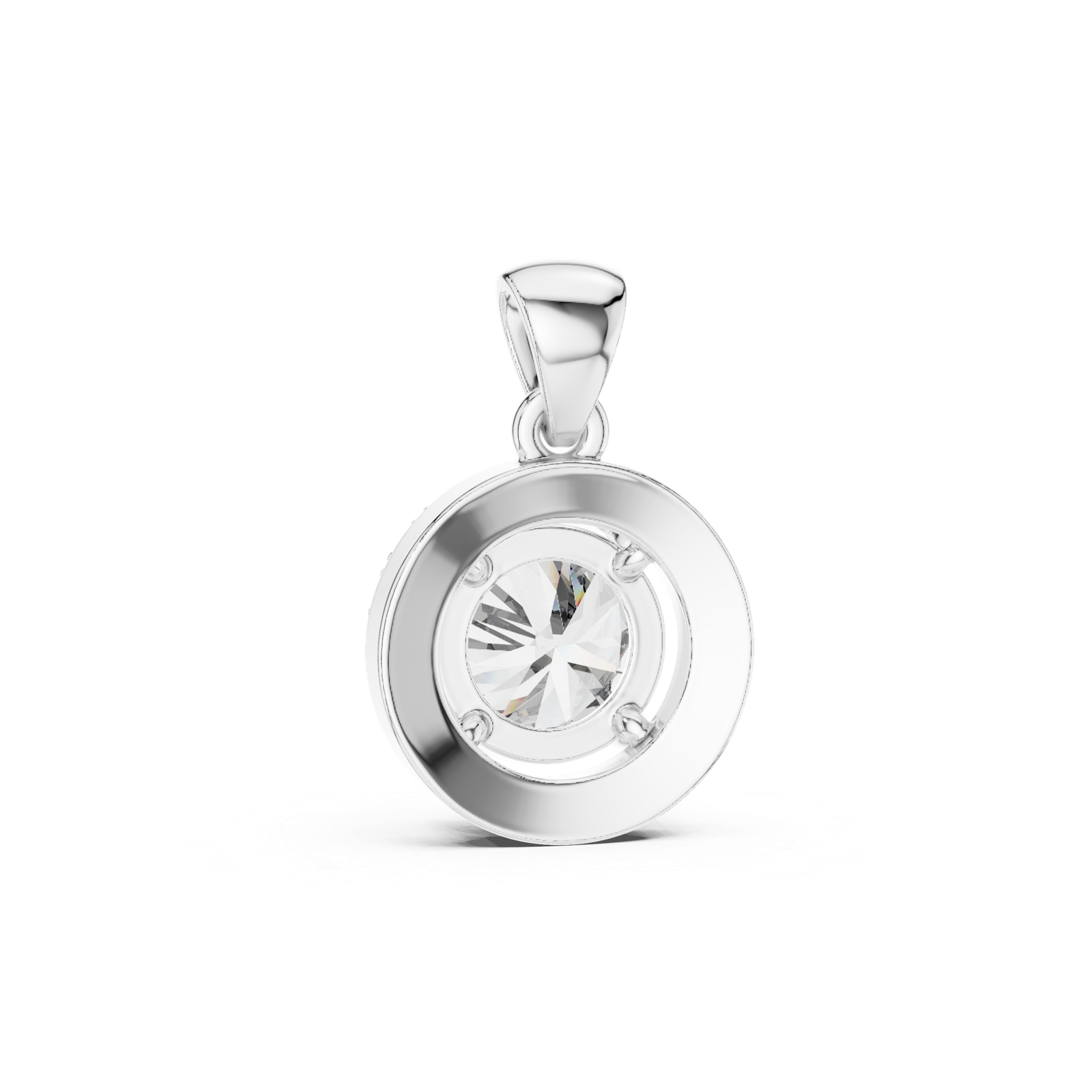 Maëlle Round Halo Pendant