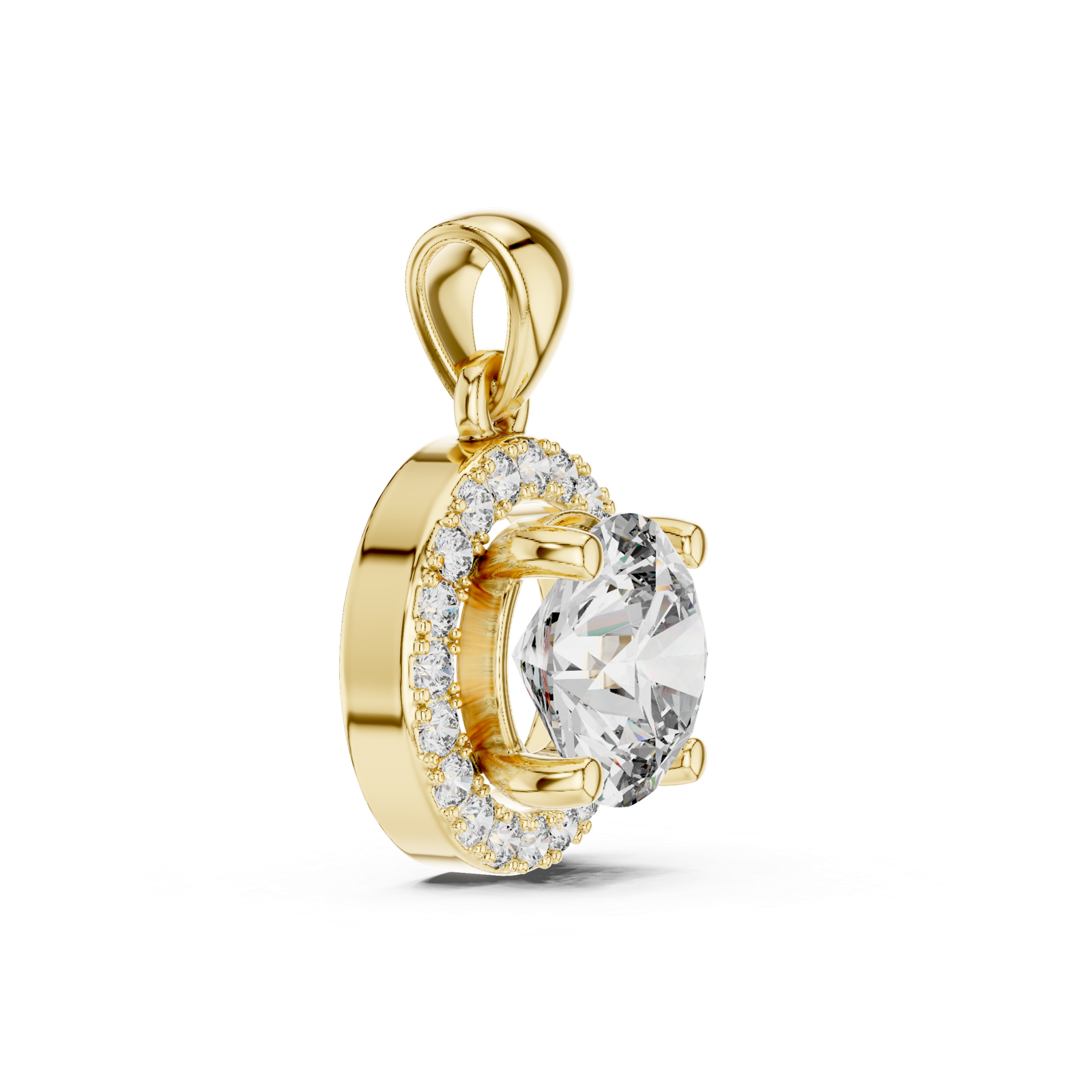 Maëlle Round Halo Pendant