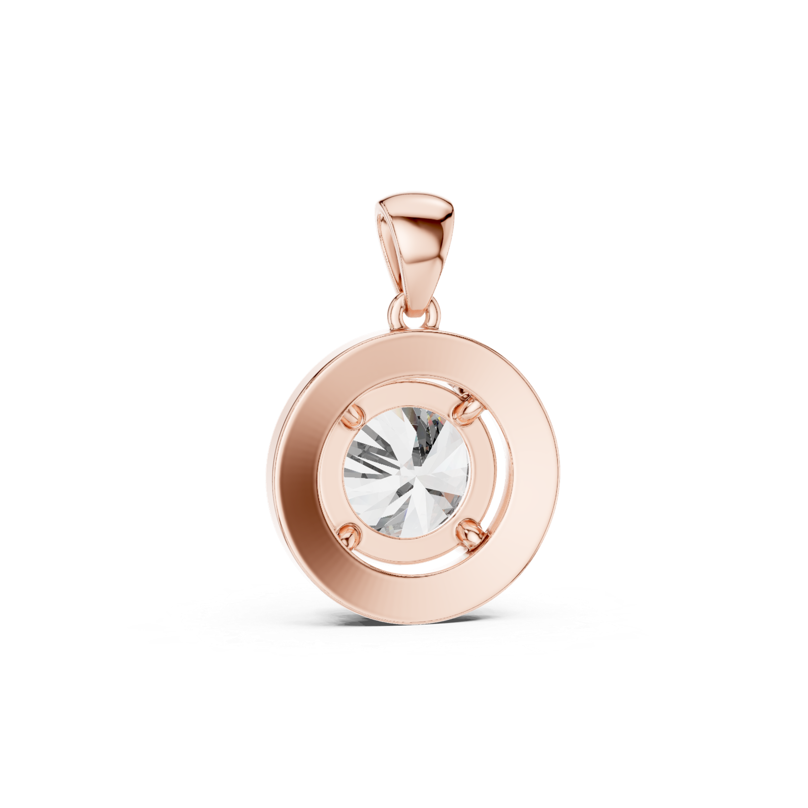 Riviera Round Double Halo Pendant