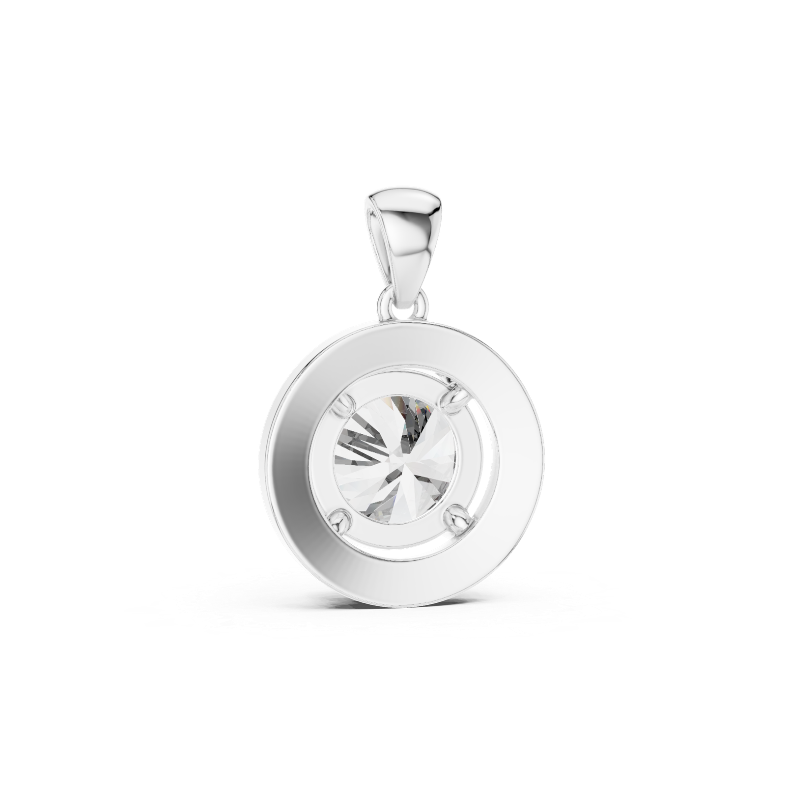 Riviera Round Double Halo Pendant